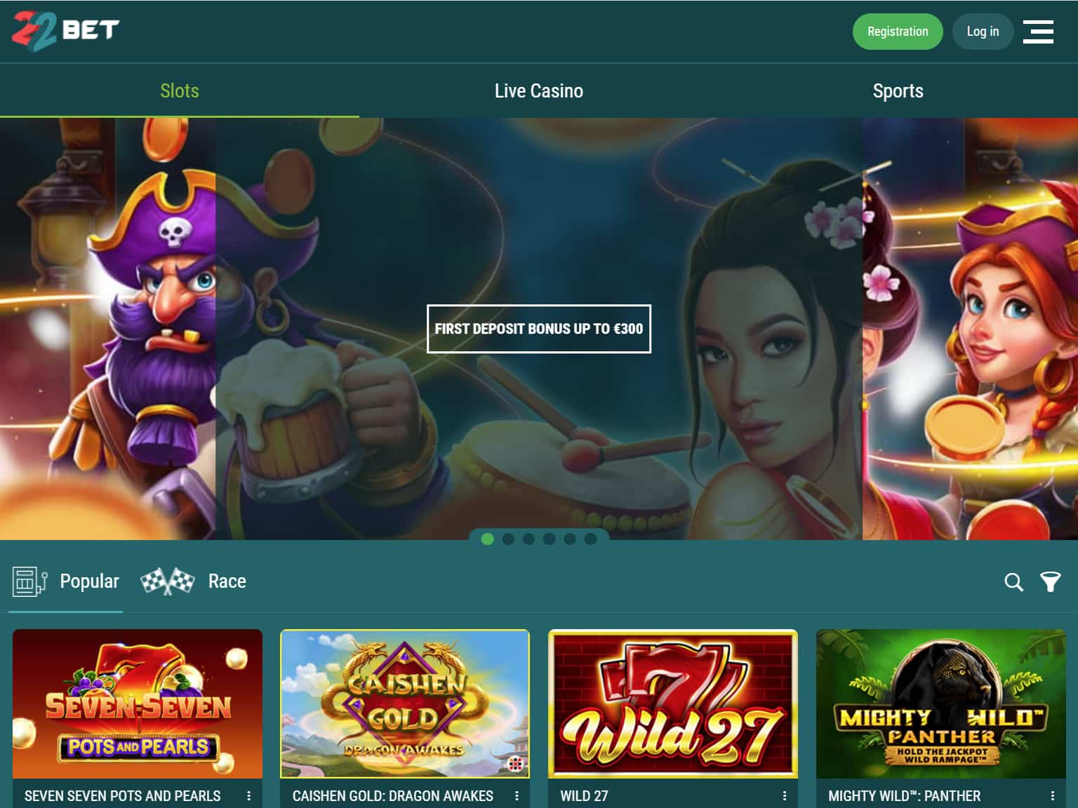 22Bet Casino screenshot