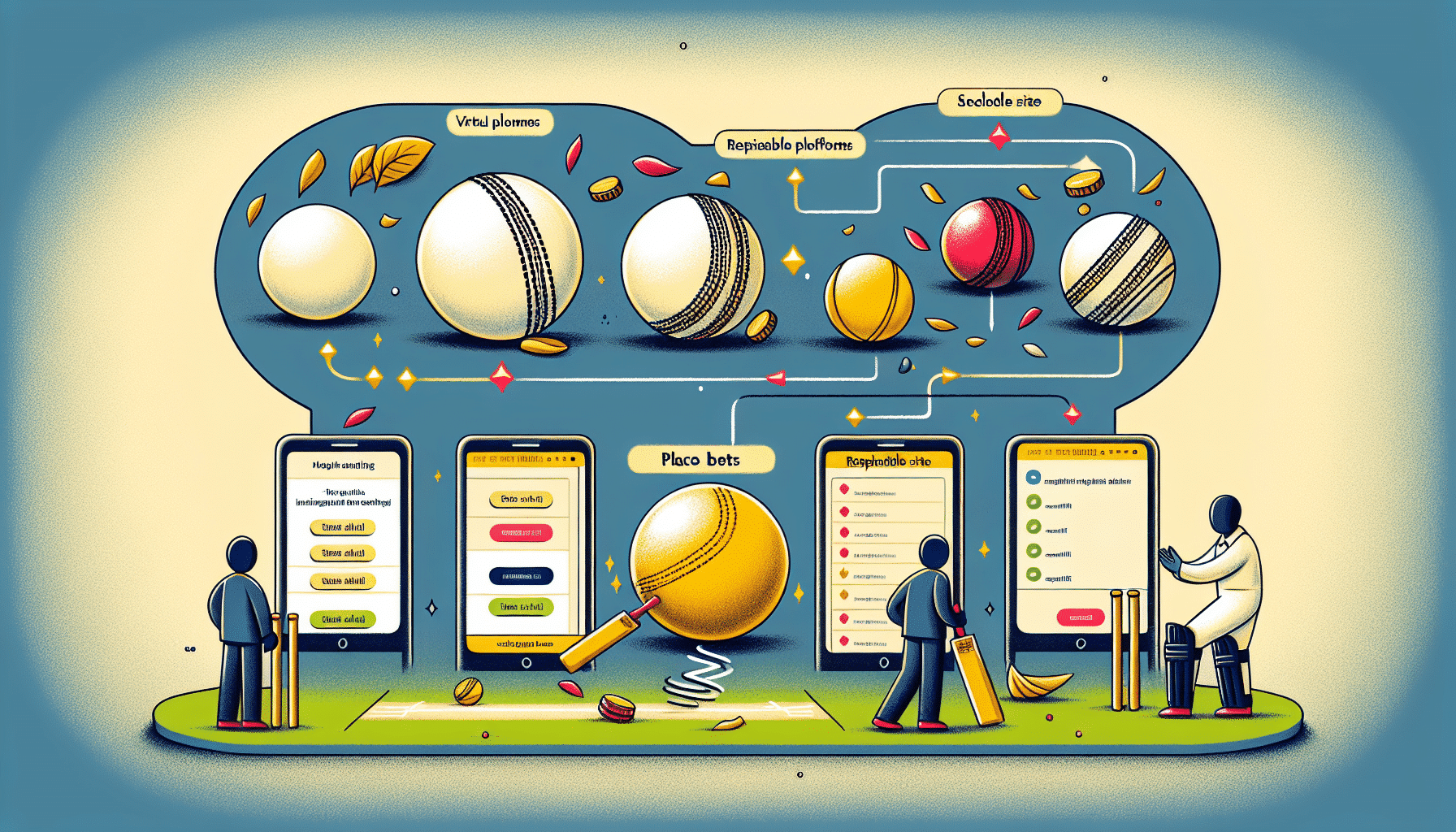 Illustration of getting started with online cricket betting