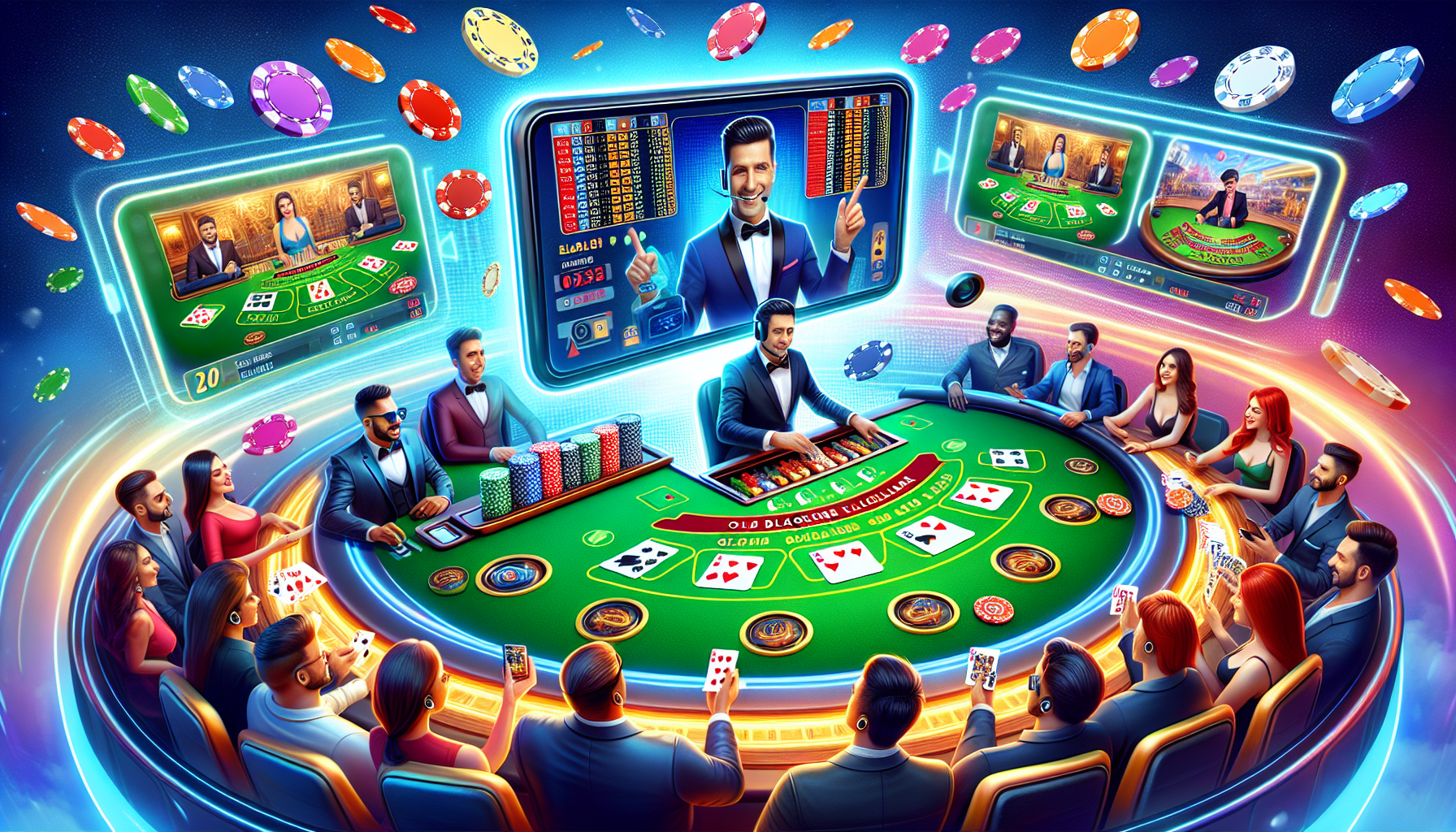 Creative depiction of online blackjack games