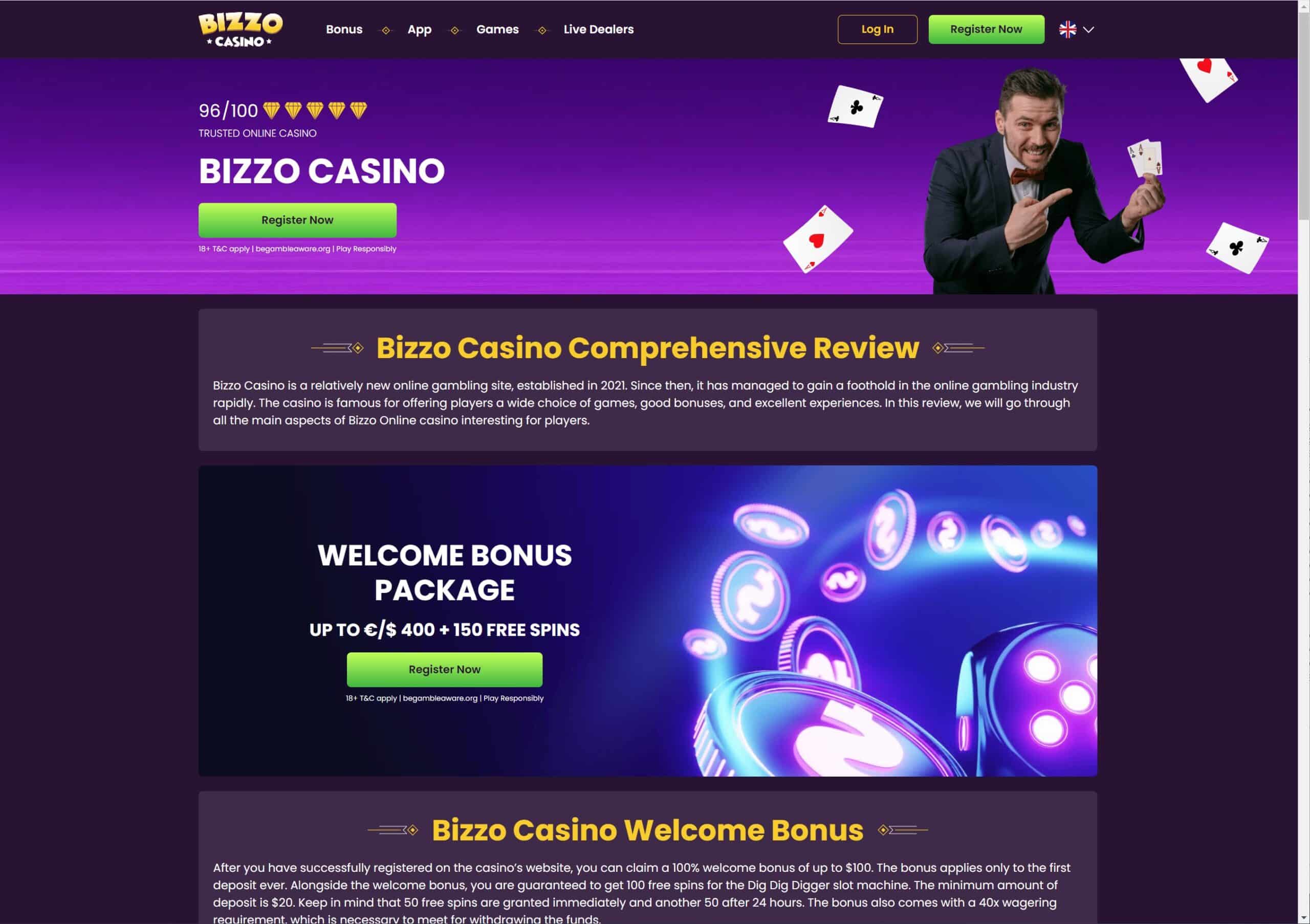 Bizzo Casino screenshot