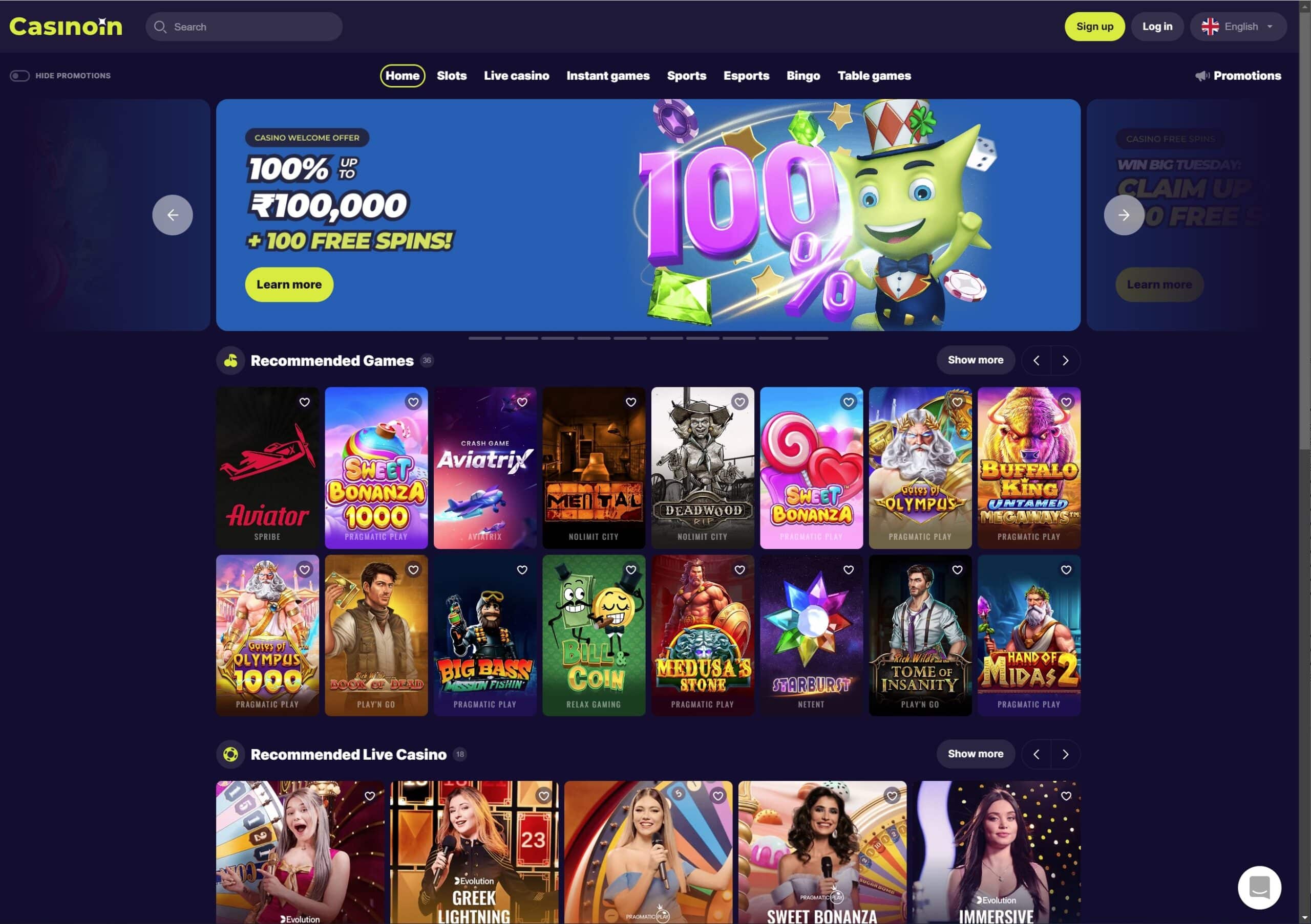 Casinoin screenshot